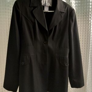 81st & Park Black Lined Blazer size L 90's padded shoulders